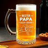 Personalisierter Bierkrug – Geschenk für Papa, Opa – Bester Papa aller Zeiten