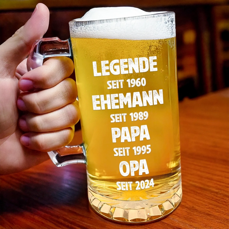 Personalisierter Bierkrug – Geschenk für Papa, Opa – Prost Papa