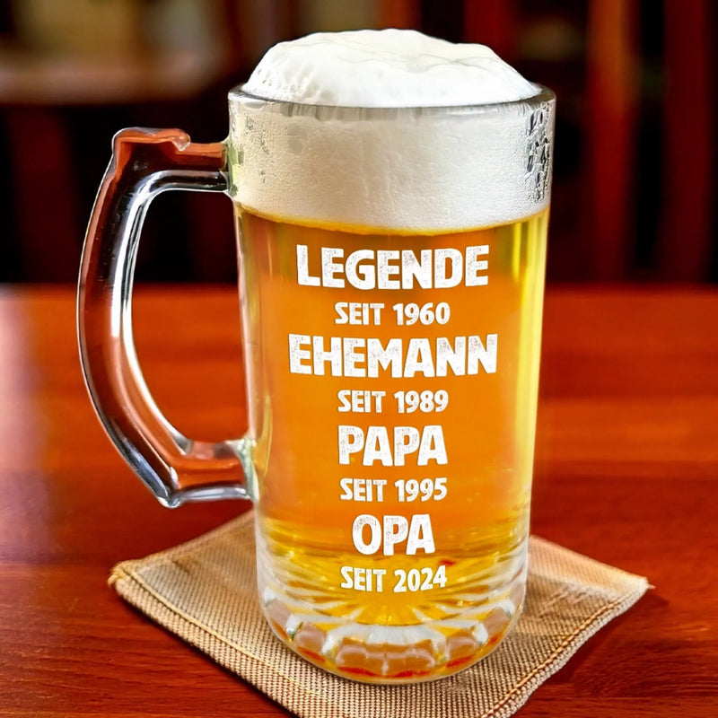Personalisierter Bierkrug – Geschenk für Papa, Opa – Prost Papa