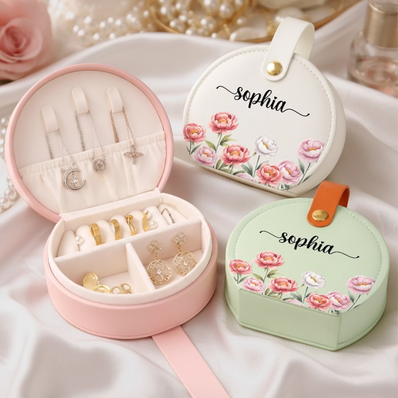 Personalisiertes Schmuckkästchen mit Griff – Geschenk für Dich selbst, Familie – Deine Schmuckbox