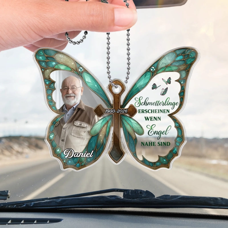 Personalisierte Acryl-Autoanhänger – Gedenkgeschenke | In liebevoller Erinnerung – Ich Bin Immer Bei Dir