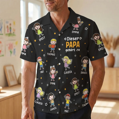 Personalisiertes Hawaiihemd – Vatertagsgeschenk für Opa, Papa – Dieser Opa gehört zu uns