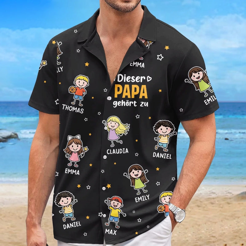 Personalisiertes Hawaiihemd – Geschenk für Opa, Papa – Dieser Opa gehört zu uns