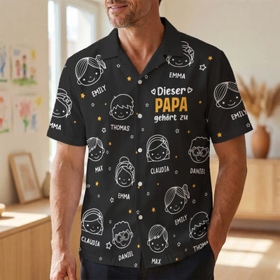 Personalisiertes Hawaiihemd – Geschenk für Opa, Papa – Seine kleine Truppe
