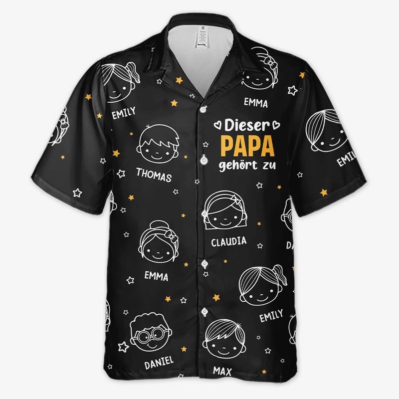 Personalisiertes Hawaiihemd – Geschenk für Opa, Papa – Seine kleine Truppe