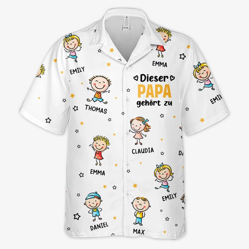 Personalisiertes Hawaiihemd – Geschenk für Opa, Papa – Super Crew
