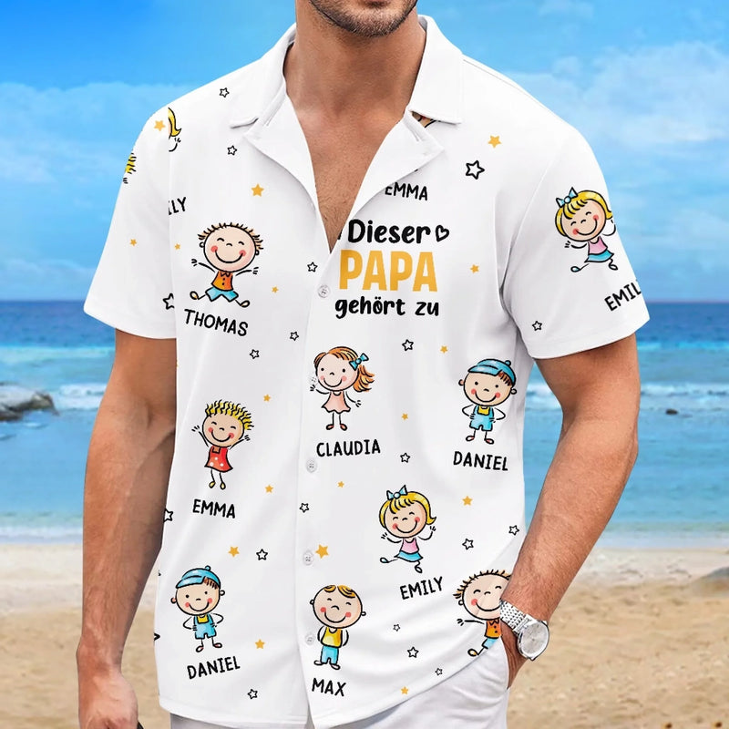 Personalisiertes Hawaiihemd – Geschenk für Opa, Papa – Super Crew