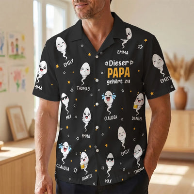 Personalisiertes Hawaiihemd – Geschenk für Opa, Papa – Der stolze Papa