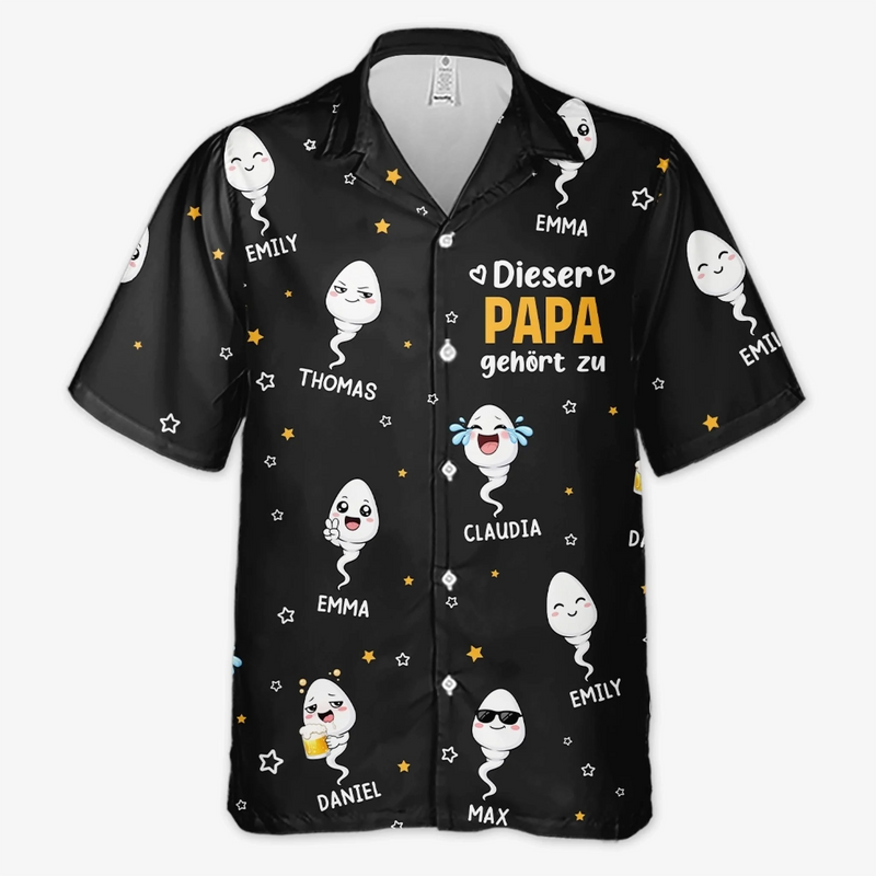 Personalisiertes Hawaiihemd – Geschenk für Opa, Papa – Der stolze Papa