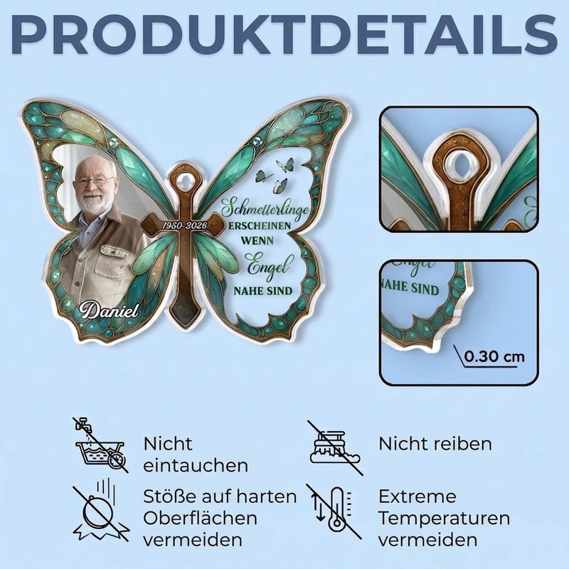 Personalisierte Acryl-Autoanhänger – Gedenkgeschenke | In liebevoller Erinnerung – Ich Bin Immer Bei Dir