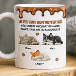 Personalisierte Tasse mit 3D-Effekt – Muttertagsgeschenk für Hundemama/Katzenmama – Für meine großartige Mama