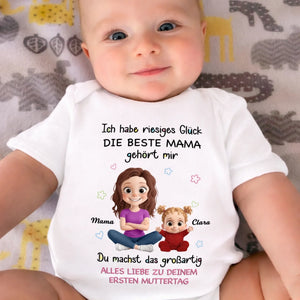 Personalisierte Babybody – Geschenk zum ersten Muttertag – Mein Glück heißt Mama
