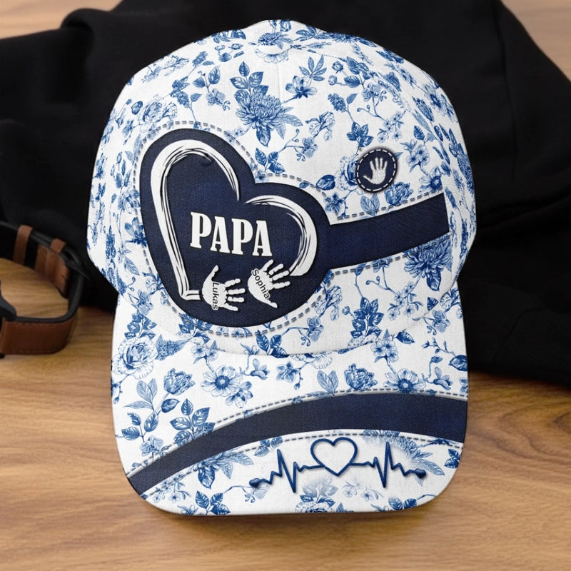 Personalisierte klassische Kappe mit Allover-print – Vatertagsgeschenk für Papa, Opa – Für den besten Papa
