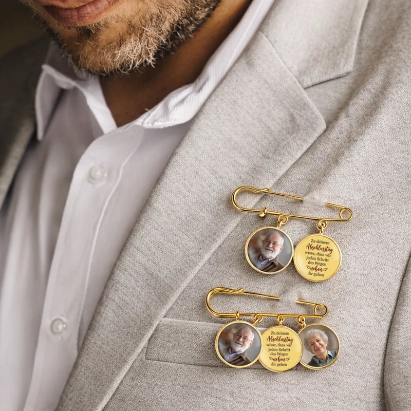 Personalisierte Anstecknadel mit Foto – Gedenkgeschenke | In liebevoller Erinnerung – Immer bei mir