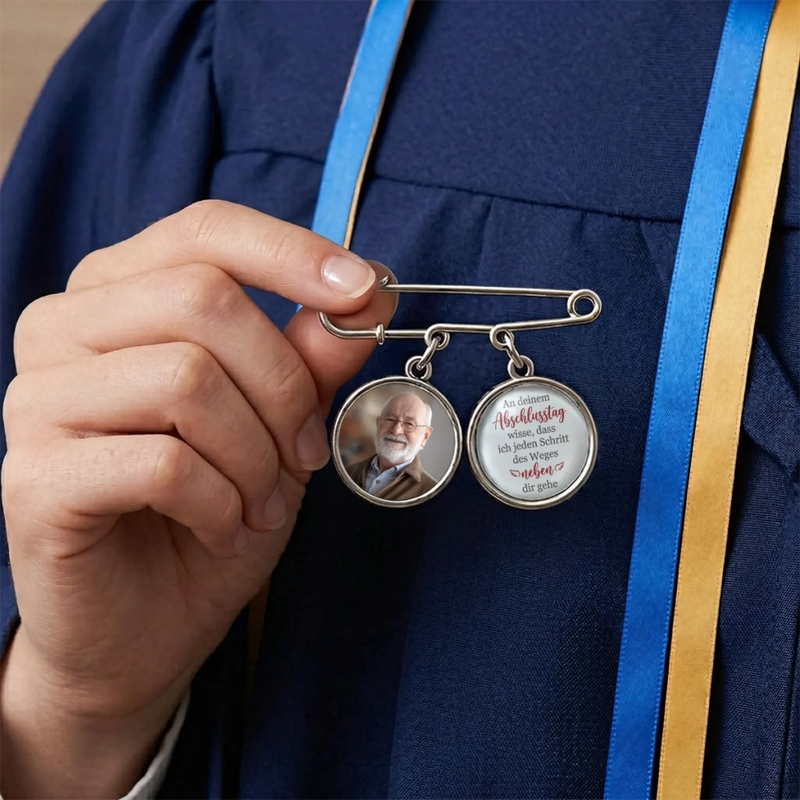 Personalisierte Anstecknadel mit Foto – Gedenkgeschenke | In liebevoller Erinnerung – Immer bei mir