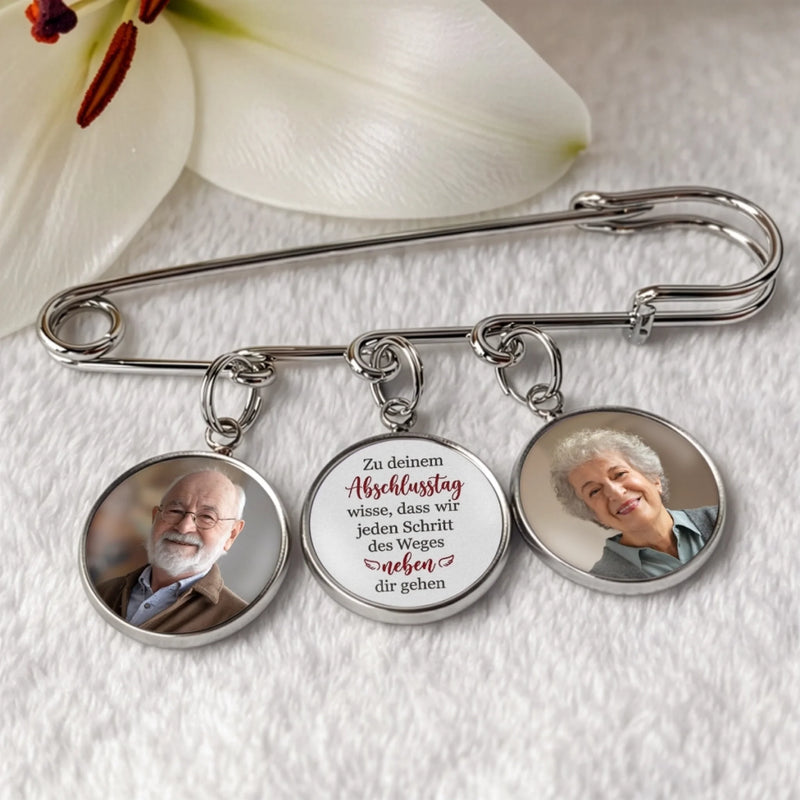 Personalisierte Anstecknadel mit Foto – Gedenkgeschenke | In liebevoller Erinnerung – Immer bei mir