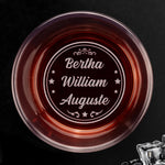 Personalisiertes Whiskyglas mit Boden- und Seiten-Gravur – Vatertagsgeschenk für Papa, Opa – Legenden Heissen Papa