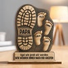 Personalisierte zweilagige Holzplakette - Vatertagsgeschenke für Papa, Opa - Unser Papa, unser Stolz