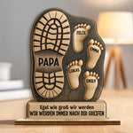 Personalisierte zweilagige Holzplakette - Vatertagsgeschenke für Papa, Opa - Unser Papa, unser Stolz