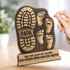 Personalisierte zweilagige Holzplakette - Vatertagsgeschenke für Papa, Opa - Unser Papa, unser Stolz