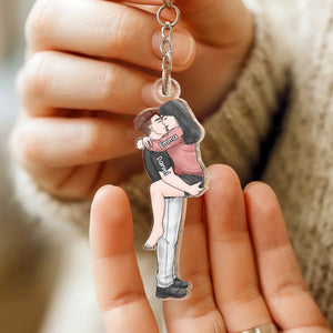 Personalisierter Acryl-Schlüsselanhänger – Geschenk für Paare – Für immer verbunden