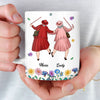 Personalisierte Tasse – Geschenk für beste Freundinnen, Schwester – Mit dir lache ich mehr