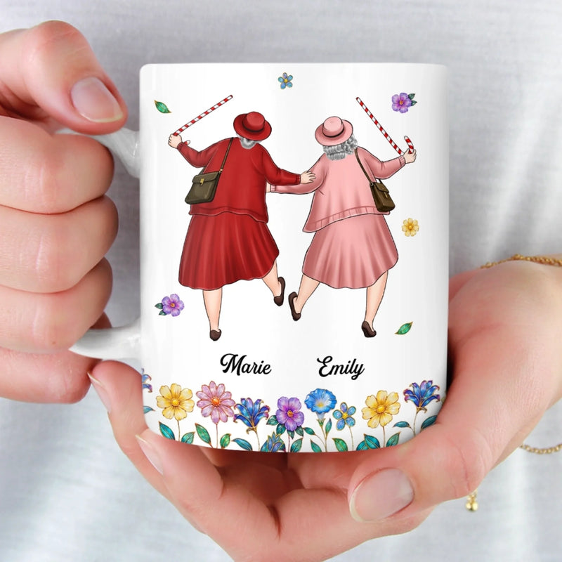 Personalisierte Tasse – Geschenk für beste Freundinnen, Schwester – Mit dir lache ich mehr