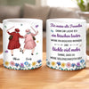 Personalisierte Tasse – Geschenk für beste Freundinnen, Schwester – Mit dir lache ich mehr
