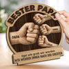 Personalisierte zweilagige Holzplakette - Vatertagsgeschenke für Papa, Opa - Papa bleibt der Beste
