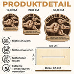 Personalisierte zweilagige Holzplakette - Vatertagsgeschenke für Papa, Opa - Papa bleibt der Beste