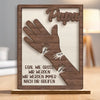 Personalisierte zweilagige Holzplakette - Geschenke für Papa, Opa - Ohne dich nicht komplett