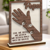 Personalisierte zweilagige Holzplakette - Geschenke für Papa, Opa - Ohne dich nicht komplett