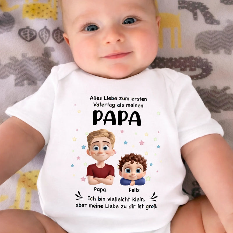 Personalisierte Babybody – Geschenk zum ersten Vatertag – Erster Vatertag als Papa