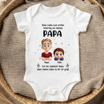 Personalisierte Babybody – Geschenk zum ersten Vatertag – Erster Vatertag als Papa
