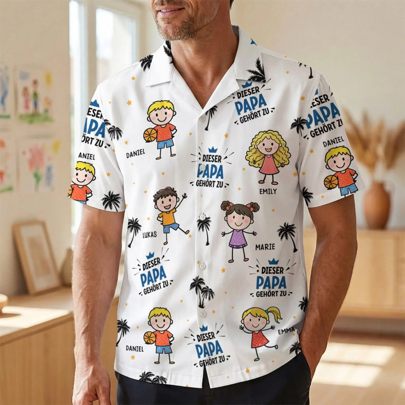 Personalisiertes Hawaiihemd – Vatertagsgeschenke für Papa, Opa – Dieser Papa ist vergeben