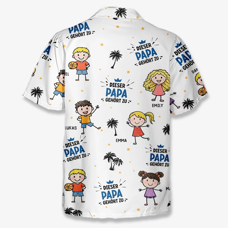 Personalisiertes Hawaiihemd – Vatertagsgeschenke für Papa, Opa – Dieser Papa ist vergeben