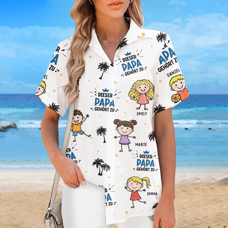 Personalisiertes Hawaiihemd – Vatertagsgeschenke für Papa, Opa – Dieser Papa ist vergeben