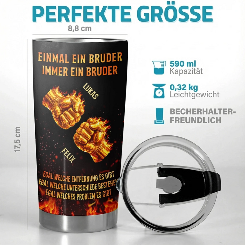 Personalisierter Becher – Geschenk für Bruder – Ein Bruder für immer