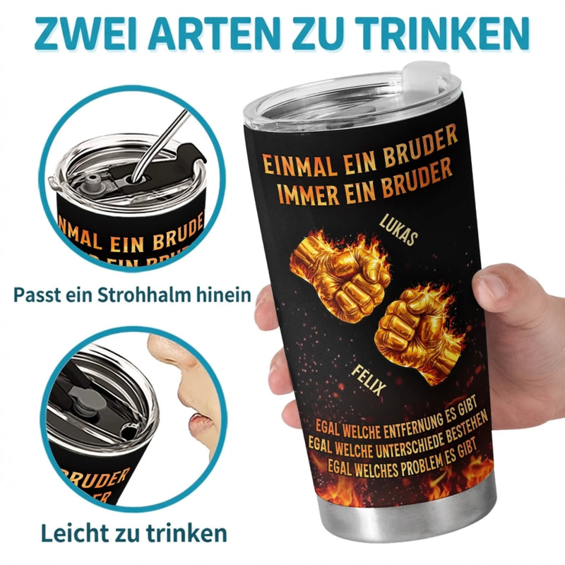 Personalisierter Becher – Geschenk für Bruder – Ein Bruder für immer