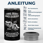 Personalisierte 4-in-1-Dosenkühler
 – Geschenk für Bruder – Bruder bleibt für immer