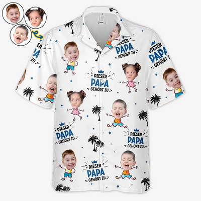 Personalisiertes Hawaiihemd mit Foto – Vatertagsgeschenke für Papa, Opa – Papa ist vergeben