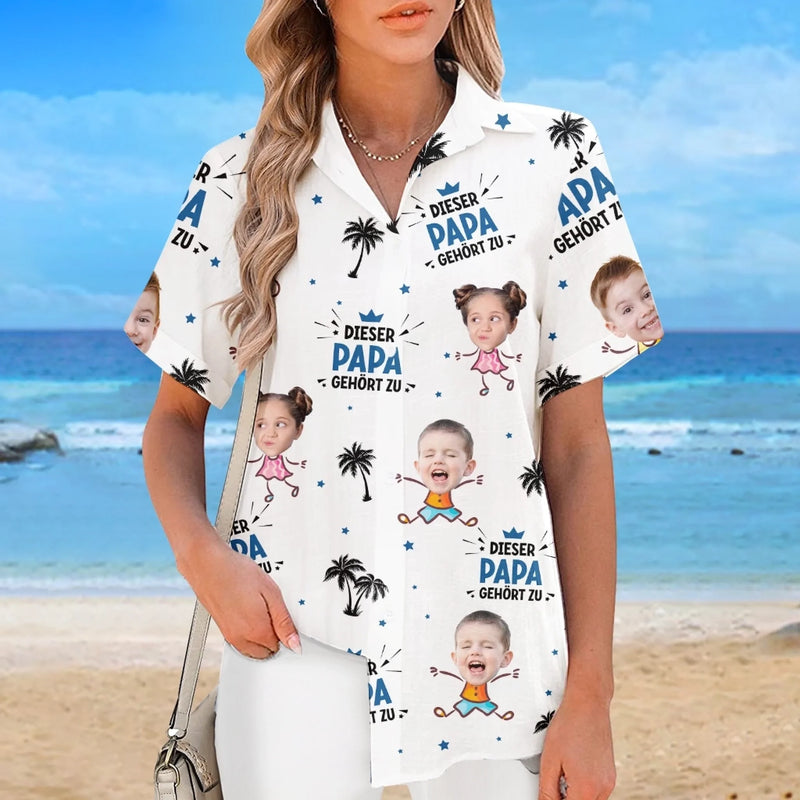 Personalisiertes Hawaiihemd mit Foto – Vatertagsgeschenke für Papa, Opa – Papa ist vergeben