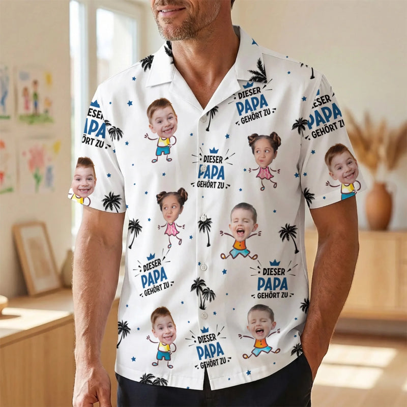 Personalisiertes Hawaiihemd mit Foto – Vatertagsgeschenke für Papa, Opa – Papa ist vergeben