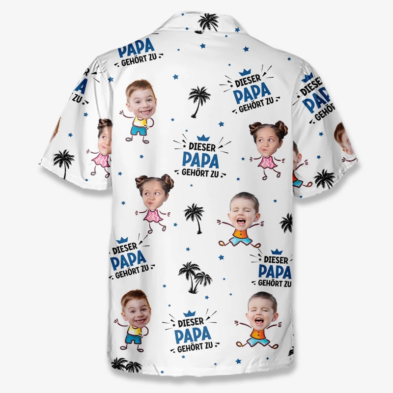 Personalisiertes Hawaiihemd mit Foto – Vatertagsgeschenke für Papa, Opa – Papa ist vergeben
