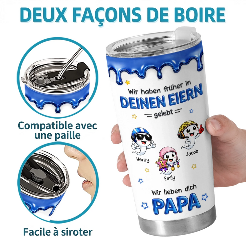 Personalisierter Becher – Vatertagsgeschenke für Papa, Opa – Alles Begann Mit Dir
