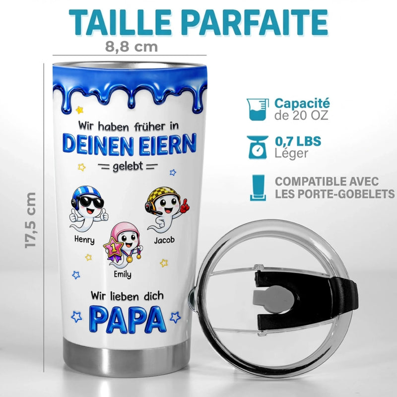 Personalisierter Becher – Vatertagsgeschenke für Papa, Opa – Alles Begann Mit Dir