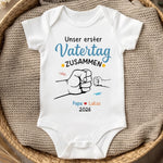Personalisierte Babybody – Geschenk zum ersten Vatertag – Unser erster Vatertag als Familie