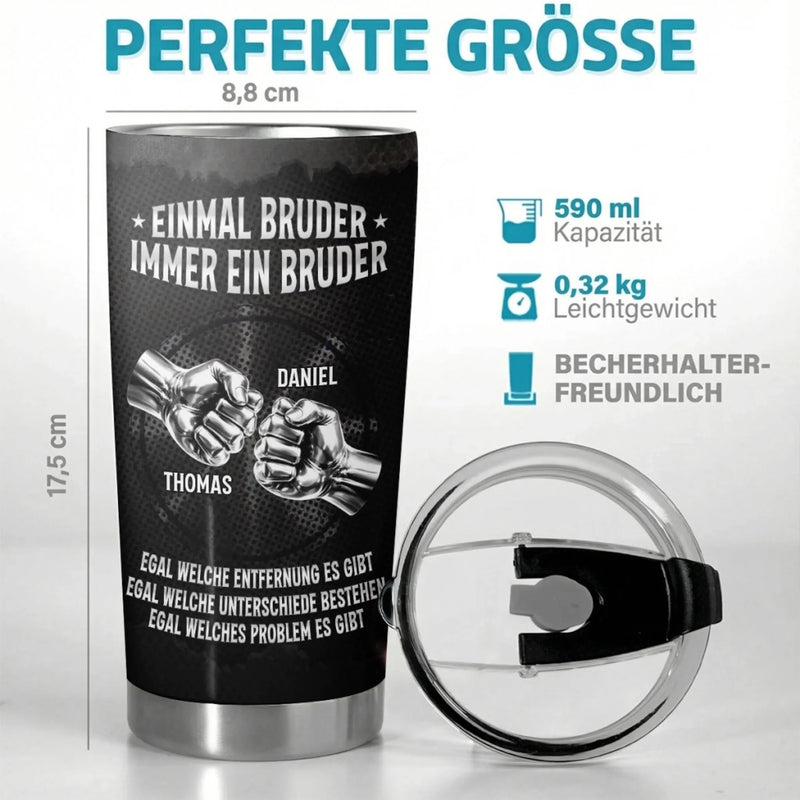 Personalisierter Becher – Geschenk für Bruder – Immer ein Bruder