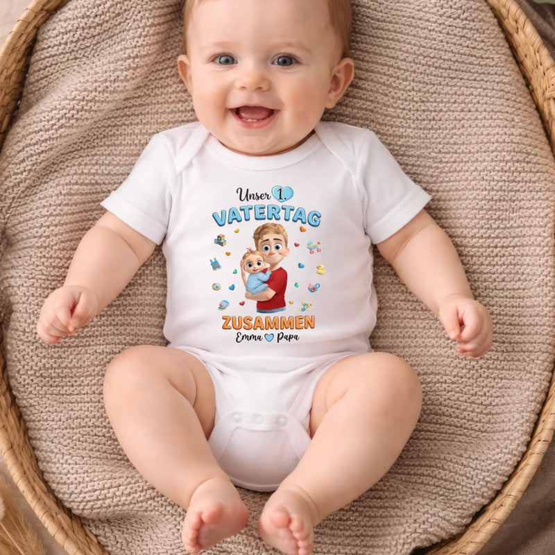 Personalisierte Babybody – Geschenk zum ersten Vatertag – Unser erster Vatertag mit dir