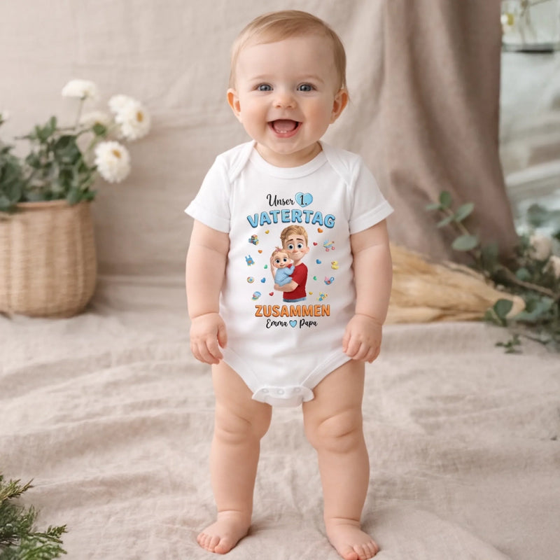 Personalisierte Babybody – Geschenk zum ersten Vatertag – Unser erster Vatertag mit dir